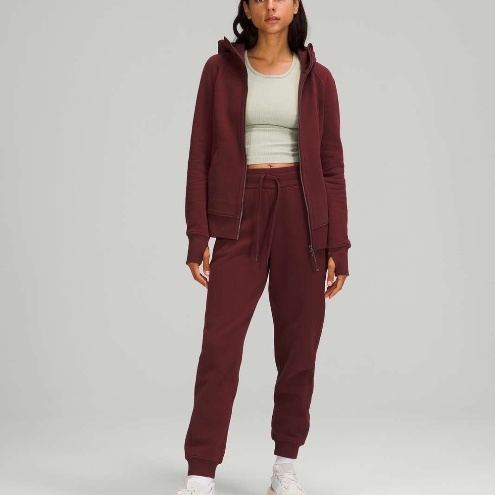 Lululemon Scuba High-Rise Jogger *Fleece 28"Red Merlot